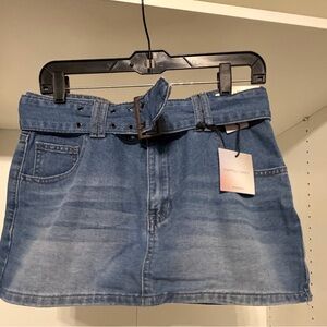 Happily Grey Junior’s Denim Mini Skirt